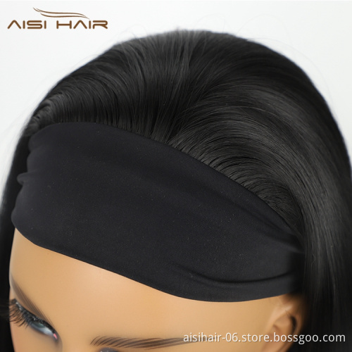 Aisi Hair straight accessories bob premium silicon synthetic brazilian attached grip cap for black women headband wig